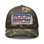 Load image into Gallery viewer, Boom Bros Red, White &amp; Blue Camouflage trucker hat

