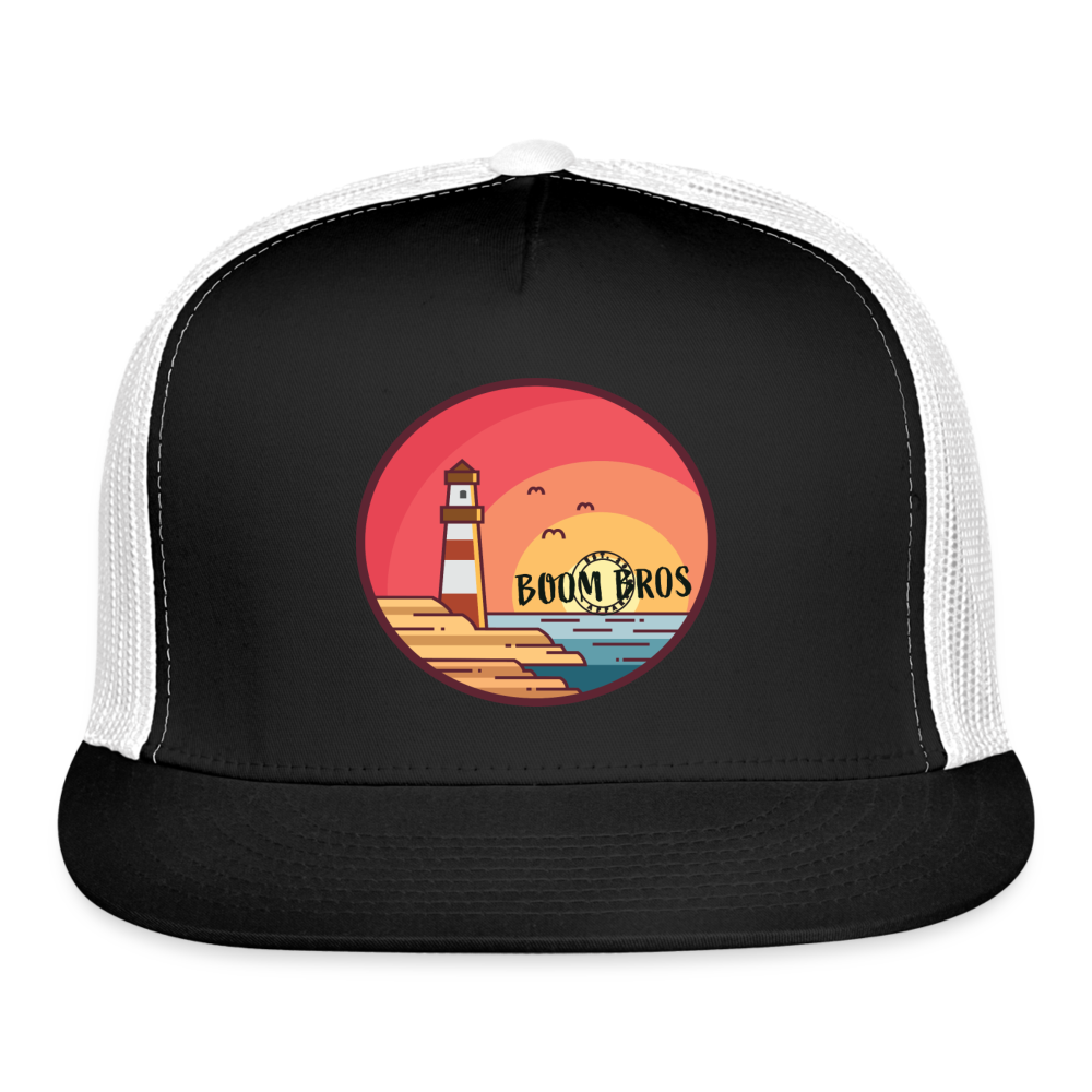 Lighthouse Summer Boom Bros Trucker Cap - black/white