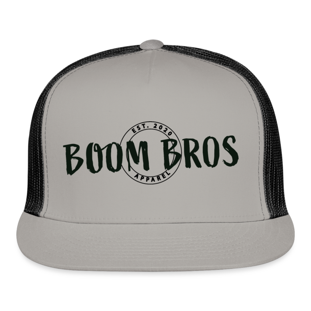 Boom Bros Apparel Print Trucker Cap - gray/black