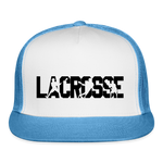 Load image into Gallery viewer, LACROSSE player Trucker Cap - white/blue
