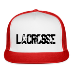 Load image into Gallery viewer, LACROSSE player Trucker Cap - white/red
