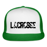 Load image into Gallery viewer, LACROSSE player Trucker Cap - white/kelly green
