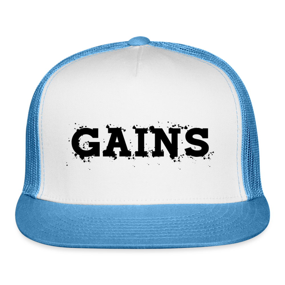 GAINS Trucker Cap - white/blue