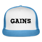 Load image into Gallery viewer, GAINS Trucker Cap - white/blue
