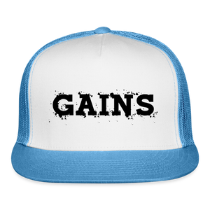 GAINS Trucker Cap - white/blue