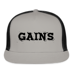 Load image into Gallery viewer, GAINS Trucker Cap - gray/black
