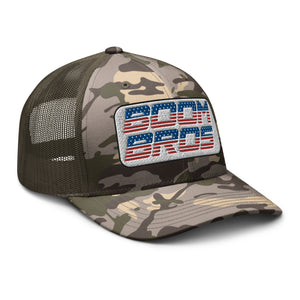 Boom Bros Red, White & Blue Camouflage trucker hat