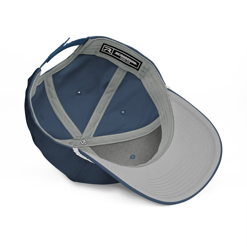 Finish First classic rope cap in light blue and white, close-up of the rope detail