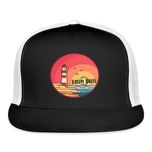 Lighthouse Summer Boom Bros Trucker Cap - black/white