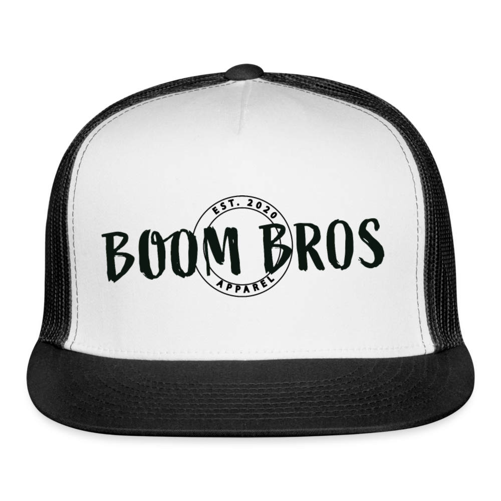 Boom Bros Apparel Print Trucker Cap - white/black