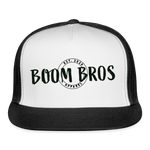 Load image into Gallery viewer, Boom Bros Apparel Print Trucker Cap - white/black
