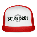 Load image into Gallery viewer, Boom Bros Apparel Print Trucker Cap - white/red
