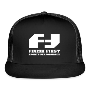 Finish First Foam Print Trucker Cap - black/black