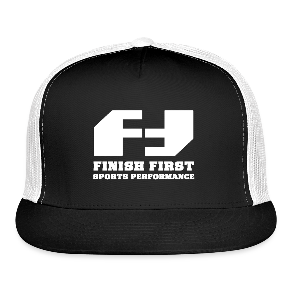 Finish First Foam Print Trucker Cap - black/white