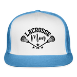 Load image into Gallery viewer, Lacrosse Mom Trucker Cap - white/blue
