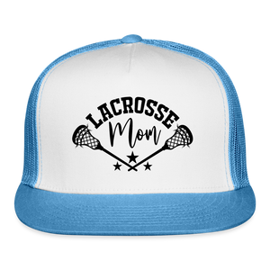 Lacrosse Mom Trucker Cap - white/blue