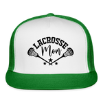 Load image into Gallery viewer, Lacrosse Mom Trucker Cap - white/kelly green
