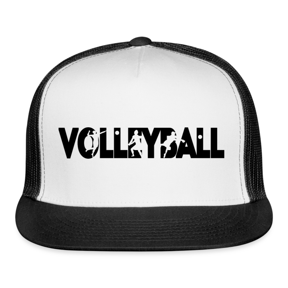 Volleyball Player Trucker Cap - white/black