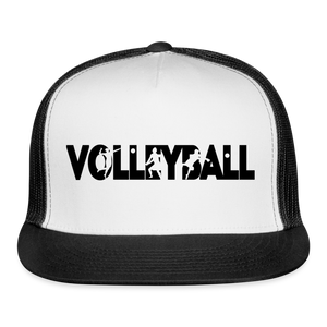 Volleyball Player Trucker Cap - white/black