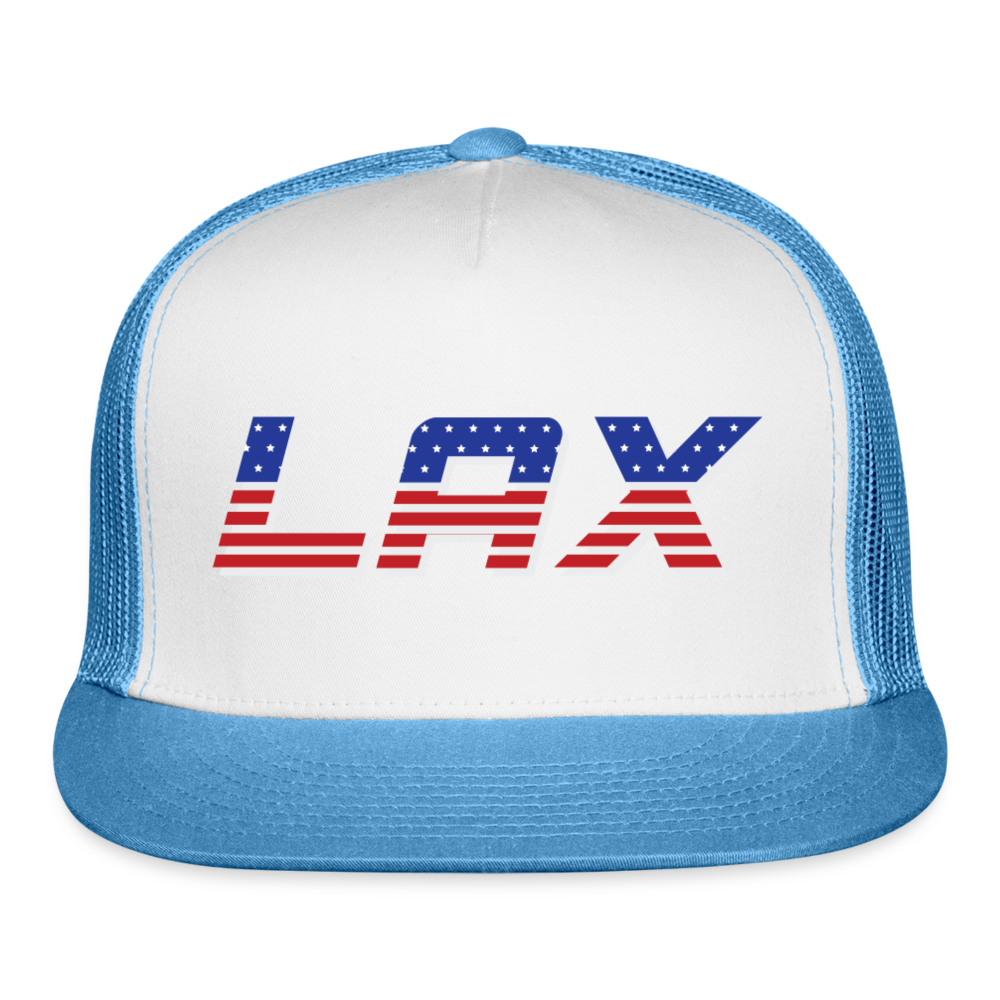 LAX USA Trucker Cap - white/blue
