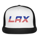 Load image into Gallery viewer, LAX USA Trucker Cap - white/black
