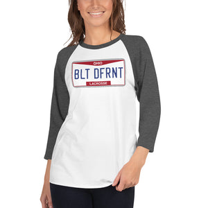 Built Different Ohio Lacrosse 3/4 sleeve raglan shirt