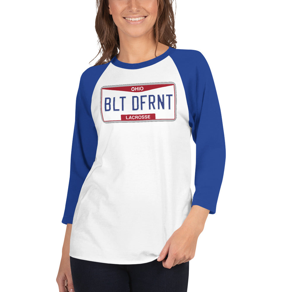 Built Different Ohio Lacrosse 3/4 sleeve raglan shirt