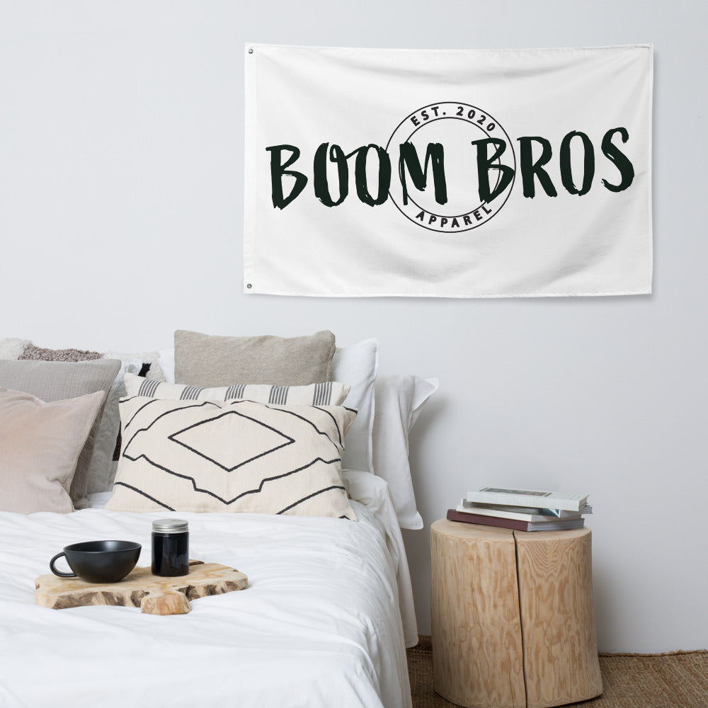 Boom Bros Logo Flag (White)