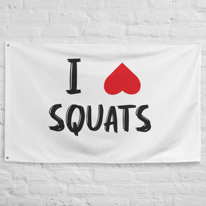 I Heart Squats Gym Flag