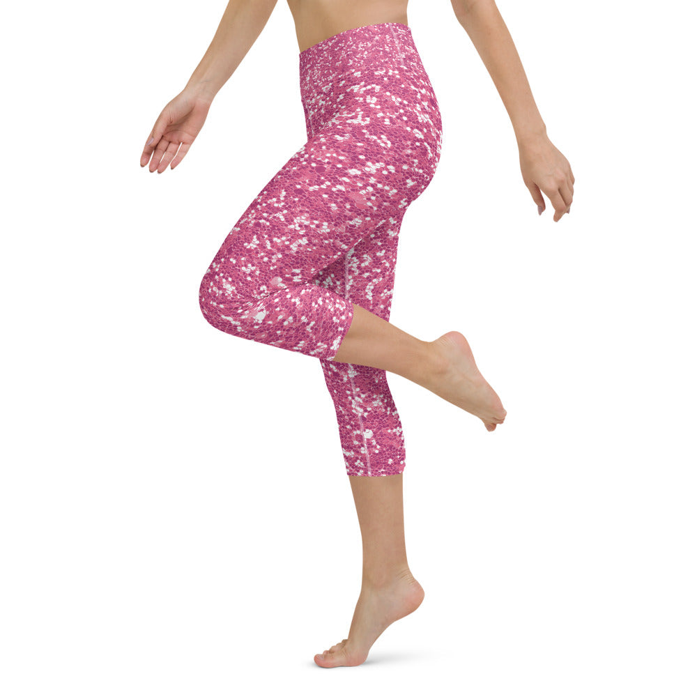 Fun Color Pattern Yoga Capri Leggings
