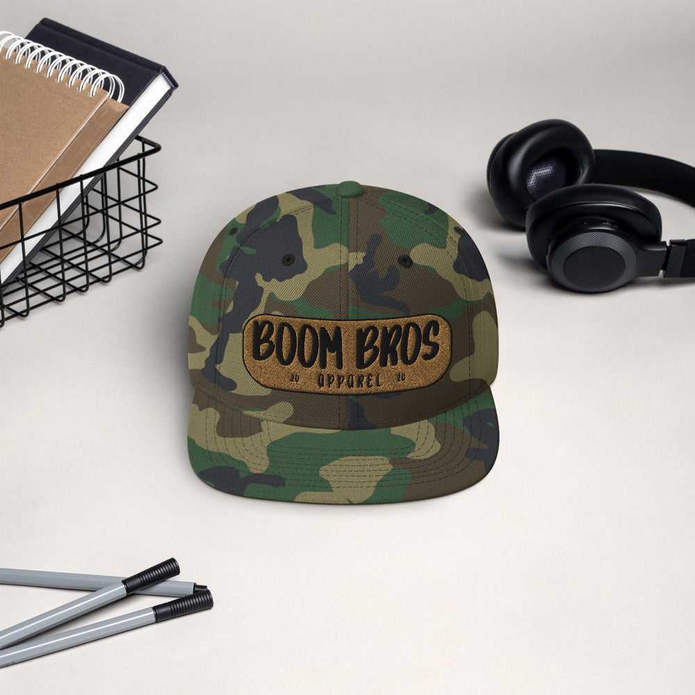Ultimate Camo Snapback Hat with Embroidered Logo