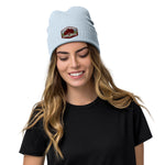 Load image into Gallery viewer, Boom Bros Outdoors Bison Logo Ribbed knit beanie
