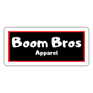 Boom Bros Original Logo Sticker - white matte