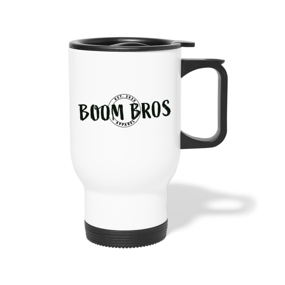 Boom Bros Logo Travel Mug - white