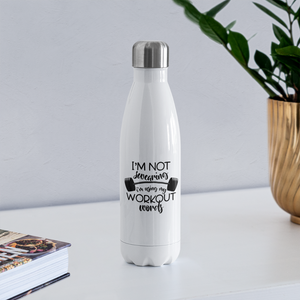 I'm Not Swearing. Insulated Stainless Steel Water Bottle - white