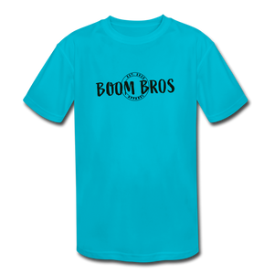 Boom Bros Dry Fit Kids' Moisture Wicking Performance T-Shirt - turquoise