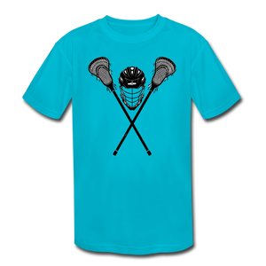 Lacrosse Boom Kids' Moisture Wicking Performance T-Shirt - turquoise