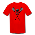 Load image into Gallery viewer, Lacrosse Boom Kids&#39; Moisture Wicking Performance T-Shirt - red
