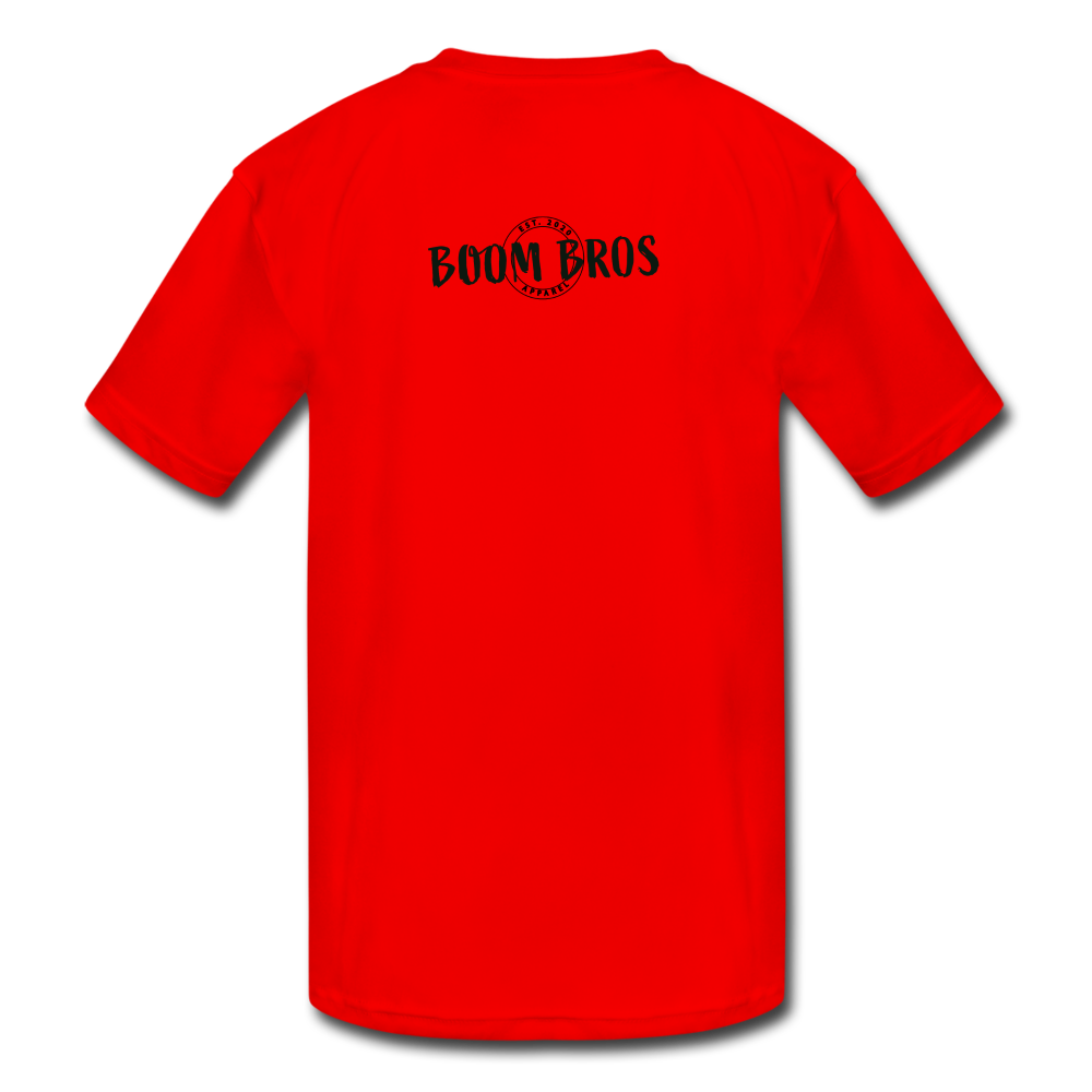 Lacrosse Boom Kids' Moisture Wicking Performance T-Shirt - red