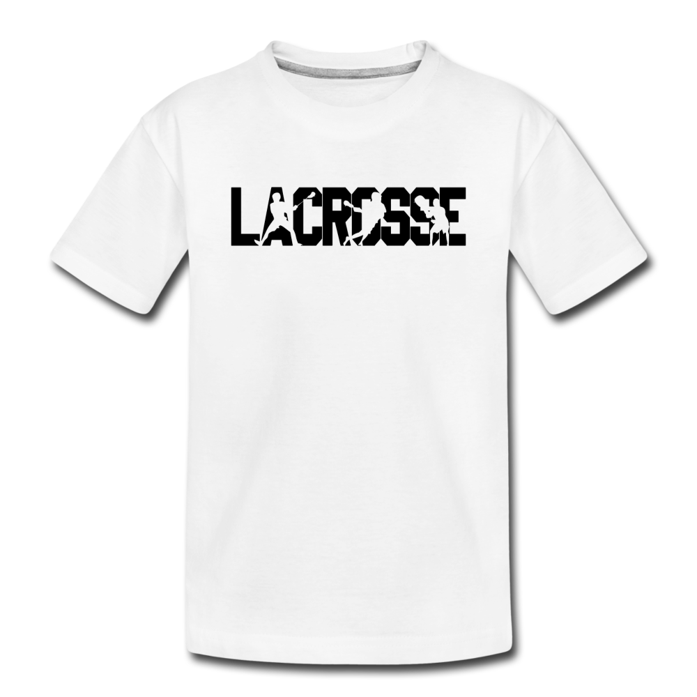 Lacrosse Player Kids' Premium T-Shirt - white