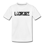 Load image into Gallery viewer, Lacrosse Player Kids&#39; Premium T-Shirt - white
