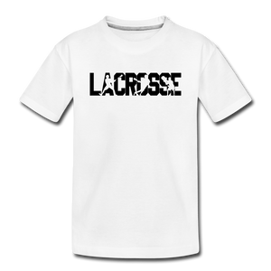Lacrosse Player Kids' Premium T-Shirt - white