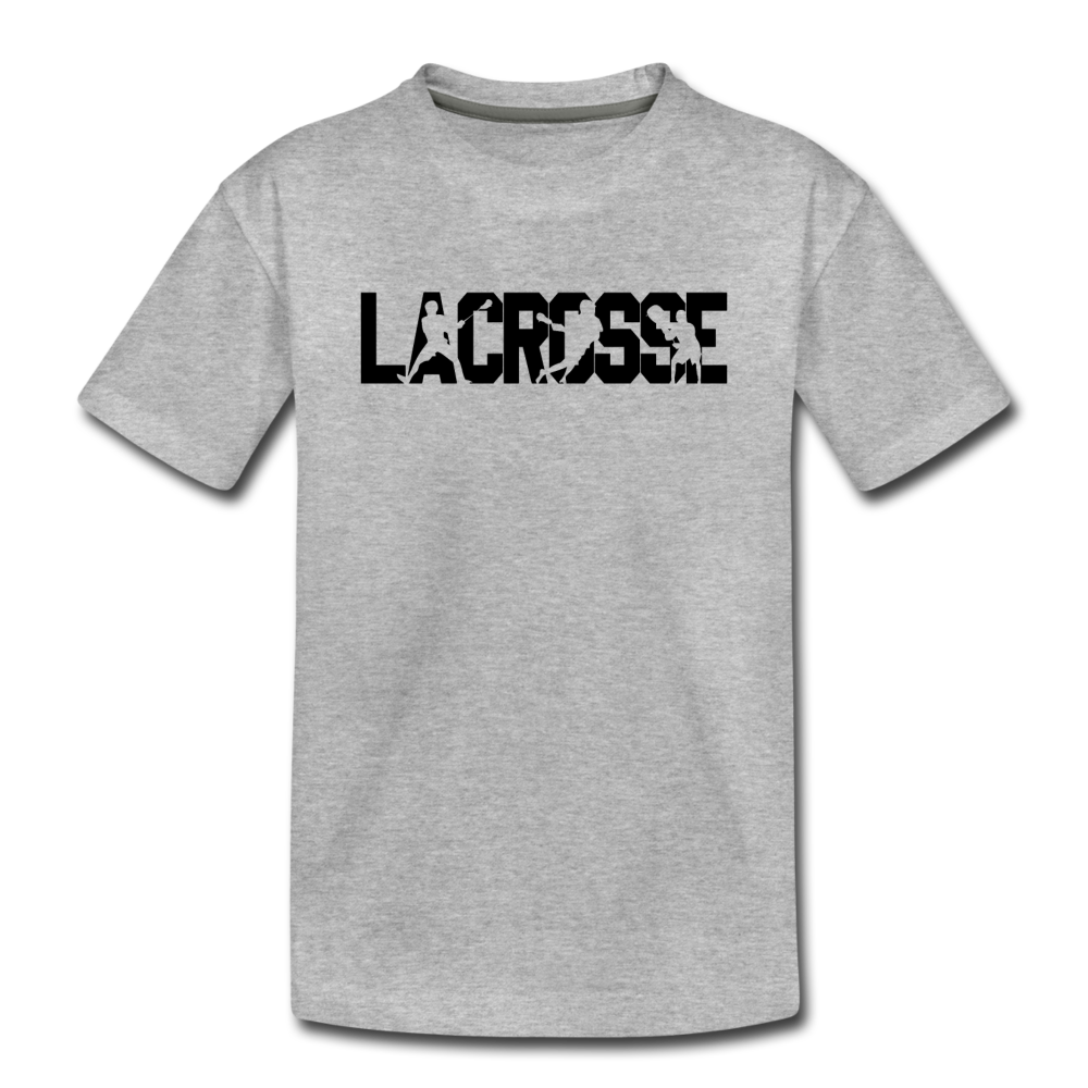 Lacrosse Player Kids' Premium T-Shirt - heather gray