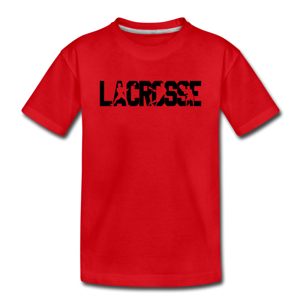 Lacrosse Player Kids' Premium T-Shirt - red