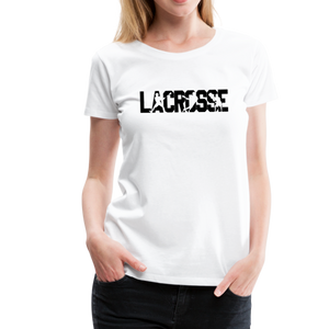 Lacrosse Player Women’s Premium T-Shirt - white
