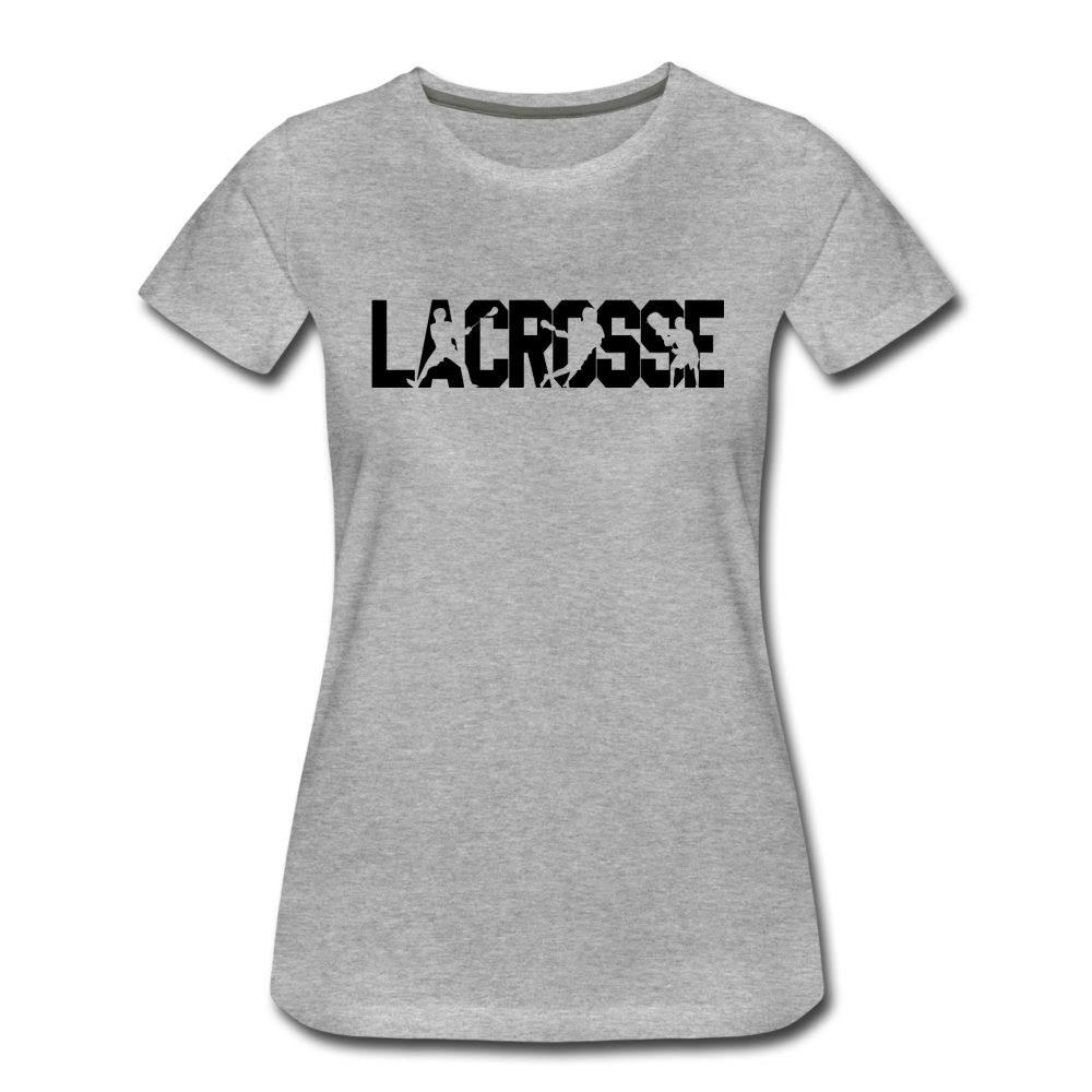 Lacrosse Player Women’s Premium T-Shirt - heather gray
