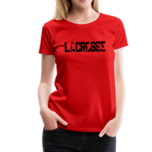 Lacrosse Player Women’s Premium T-Shirt - red