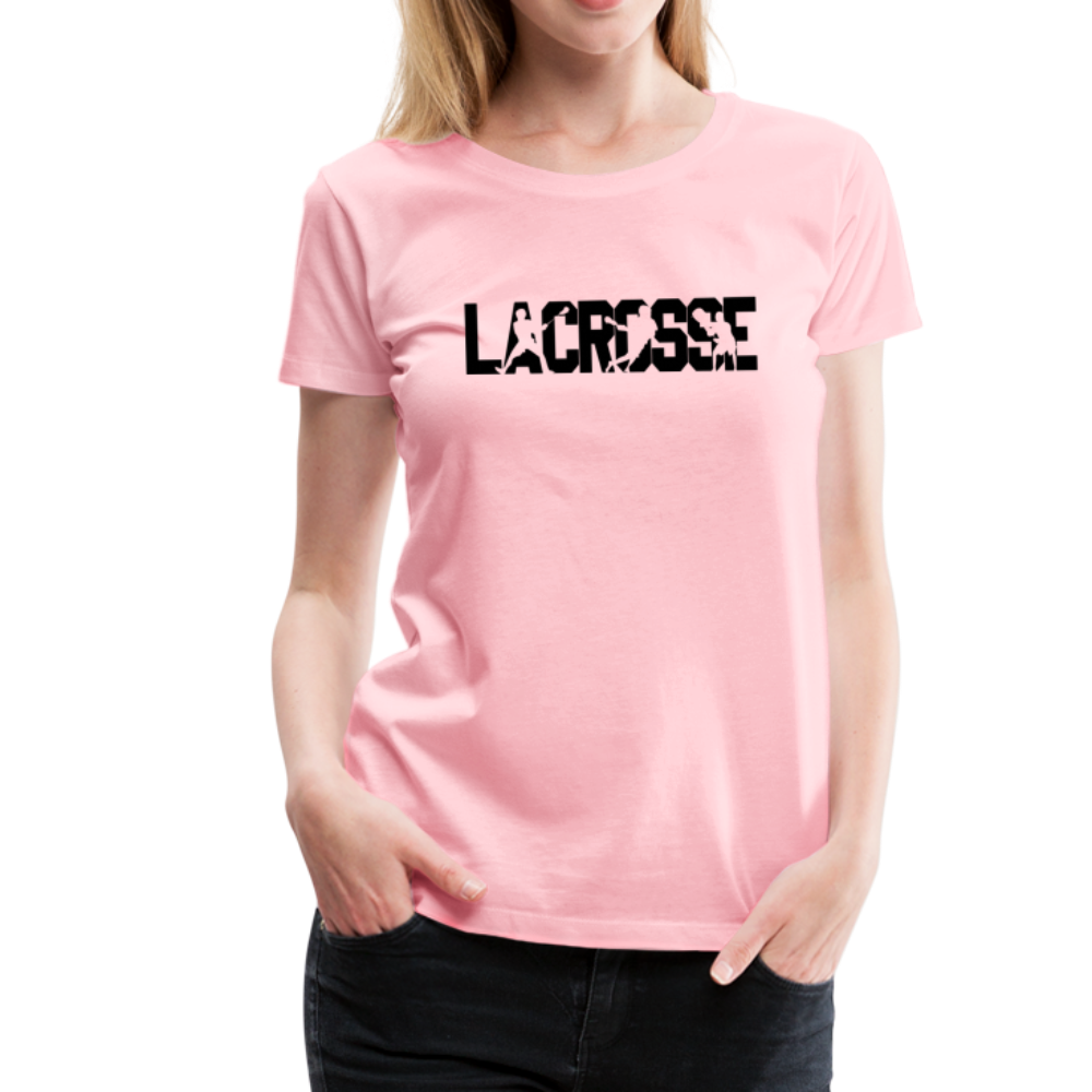 Lacrosse Player Women’s Premium T-Shirt - pink