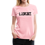 Load image into Gallery viewer, Lacrosse Player Women’s Premium T-Shirt - pink
