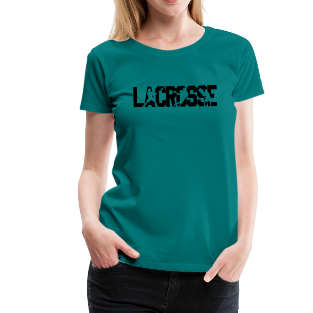 Lacrosse Player Women’s Premium T-Shirt - teal
